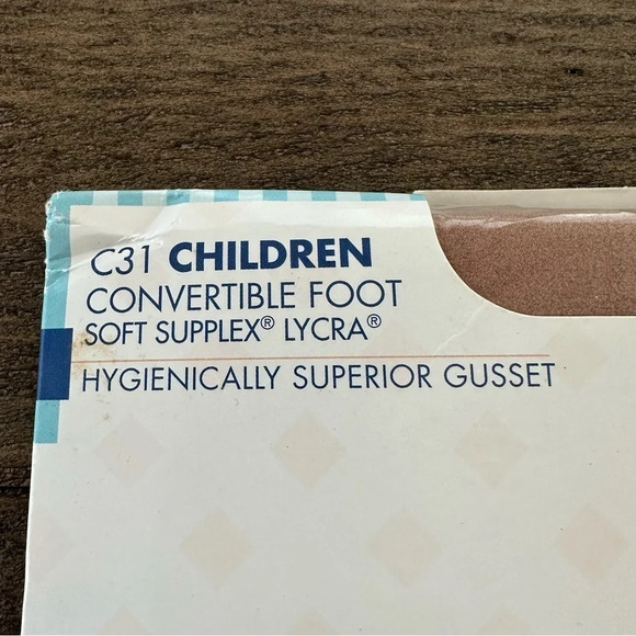 New Body Wrappers Child size S/M 4-7 Suntan C 31 Convertible Foot Tights Dance - Picture 2 of 4